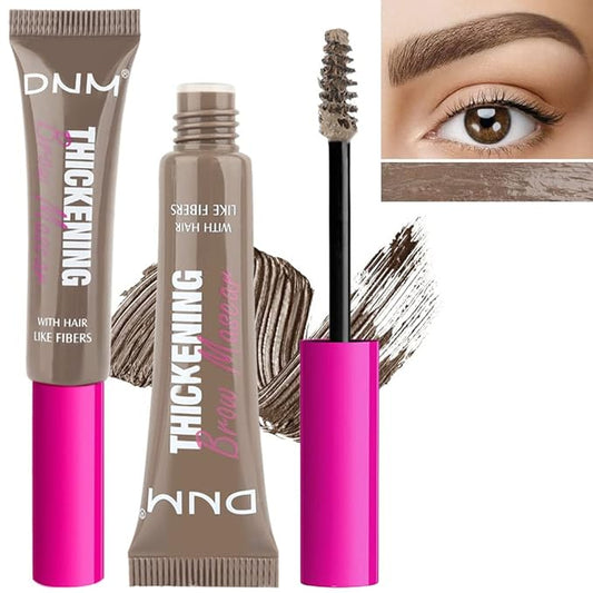 Tinted Thickening Brow Mascara,Brow Fast Sculpt,Waterproof, Transfer-proof, Brush to Fill in Eyebrows and Cover Gray Hairs - Cruelty Free - Light Medium Brown (2pcs 01 Taupe)