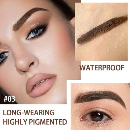 Tinted Thickening Eyebrow Mascara with Two Eyebrow Brushes,Brow Fast Sculpt,Waterproof,Transfer-proof,Eyebrow Tinting Kit- Cruelty Free - Light Medium Brown (2 Pack) (02#Reddish Brown &03#Gray)