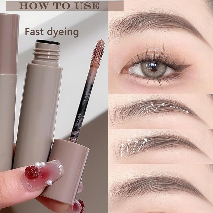 Tinted Eyebrow Mascara, Brow makeup, Comb & Sculpt Eyebrows, Waterproof, Longwear, Eyebrow tint brush, 01#Gray Brow