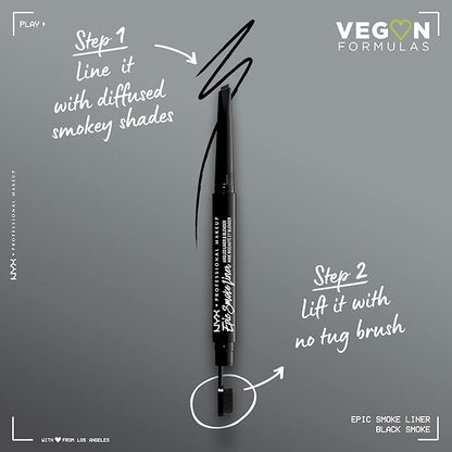 NYX PROFESSIONAL MAKEUP Epic Smoke Liner, Vegan Smokey Eyeliner - Black Smoke (Black)