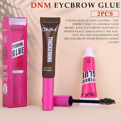 Tinted Thickening Brow Mascara,Brow Fast Sculpt,Waterproof, Transfer-proof, Brush to Fill in Eyebrows and Cover Gray Hairs - Cruelty Free (2pcs 07 Espresso &09 transparent)
