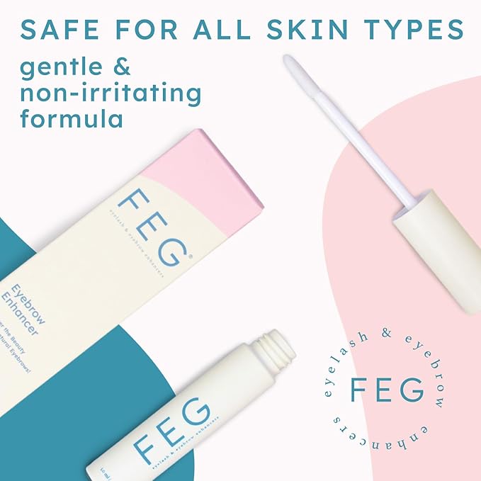 FEG Eyebrow Enhancer Growth Serum for Thicker Brows | Natural Brow Enhancing Serum for Growing and Thickening Eyebrows | Stimulates Natural Growth | 3ml | Single Pack