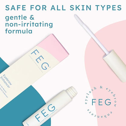 FEG Eyebrow Enhancer Growth Serum for Thicker Brows | Natural Brow Enhancing Serum for Growing and Thickening Eyebrows | Stimulates Natural Growth | 3ml | Single Pack