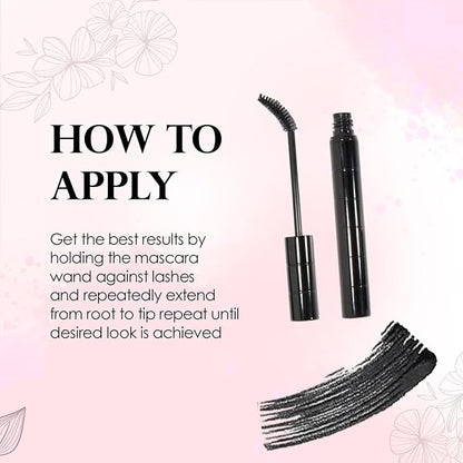 Vera Moore Mascara for Ultimate Volume & Long Lashes, Telescopic & Tubing Options, High-Definition Finish, Smudge-Proof, All-Day Wear, Easy Removal (Brown, 0.28 oz)