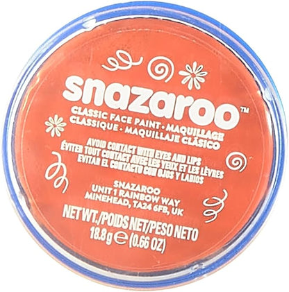 Snazaroo Classic Face and Body Paint, 18.8g (0.66-oz) Pot, Orange