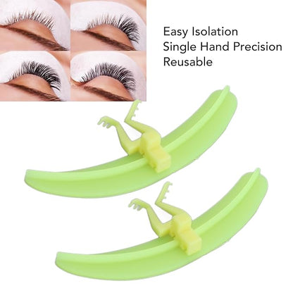 Eyelash Separator, Silicone Lash Extension Tool for Beginners Professional, Washable Reusable, Efficient Isolation Helper with 3 Colors (Yellow)