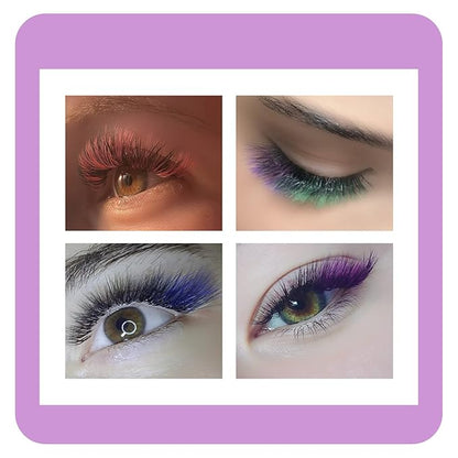 Colored Eyelash Extension Classic Blue 0.10 L Curl 8-15mm Mixed Volume Lash Extension Individual False Eye Lashes With Color By ANNAFRIS (Classic Blue,0.10 L 8-15mm Mix)