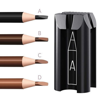 Microblading Supplies 12-PC Waterproof Eyebrow Pencil and 4-in-1 Duckbill-Shape Eyebrow Pencil Sharpener Bundle with Blade For Marking, Filling And Outlining, And Permanent Makeup
