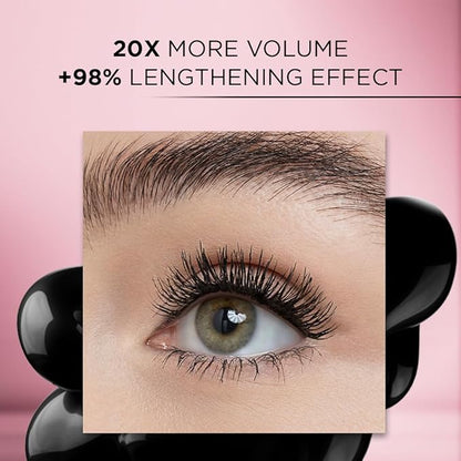 L'Oreal Paris Voluminous Makeup Lash Paradise Mascara, Voluptuous Volume, Intense Length, Feathery Soft Full Lashes, No Flaking, No Smudging, No Clumping, Mystic Black, 0.25 Fl Oz (Pack of 2)
