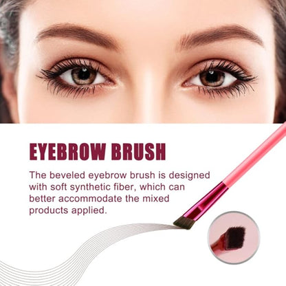4D Hair Stroke Brow Stamp Brush & Eyebrow Cream Makeup Brush Set (Taupe)