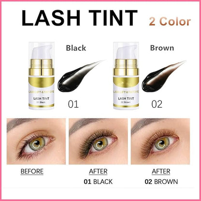 Lash Lift Kit Professional, [ 6 IN 1 UPGRADED Version ] at Home Lash Lift Kit with Detailed Instructions Easy for Beginner DIY Use, Lash Perm Kit, Eyelash Lift Kit 5 Pairs (Brown + Black)