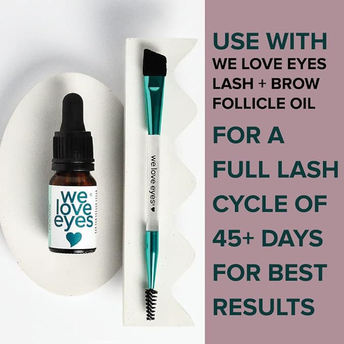 We Love Eyes - Lashfull Thinking® Dab n Spoolie™ brush - for use with lash serum, precise application to the lash follicles, no mess, avoid serum side effects