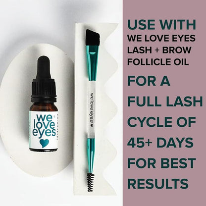 We Love Eyes - Lashfull Thinking® Dab n Spoolie™ brush - for use with lash serum, precise application to the lash follicles, no mess, avoid serum side effects