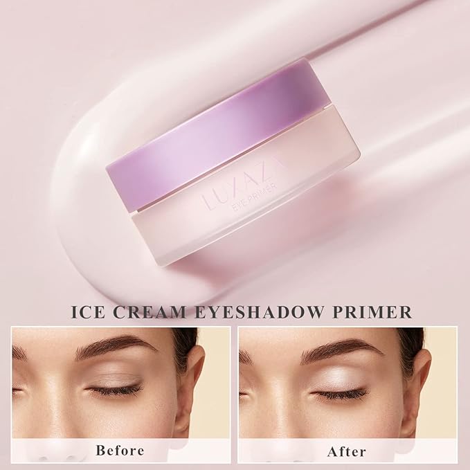 Eyeshadow Primer, Eye primer＆Eyeliner Primer, Cream Matte Eye Shadow Base, Makeup Looks - Lasts All Day-0.35 oz