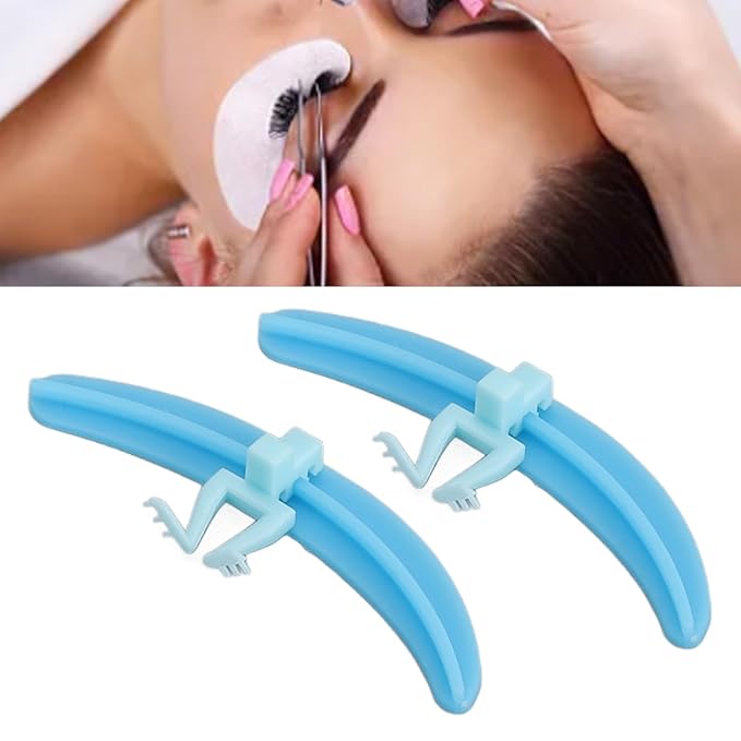 Eyelash Separator, Silicone Lash Extension Tool for Beginners Professional, Washable Reusable, Efficient Isolation Helper with 3 Colors (Blue)