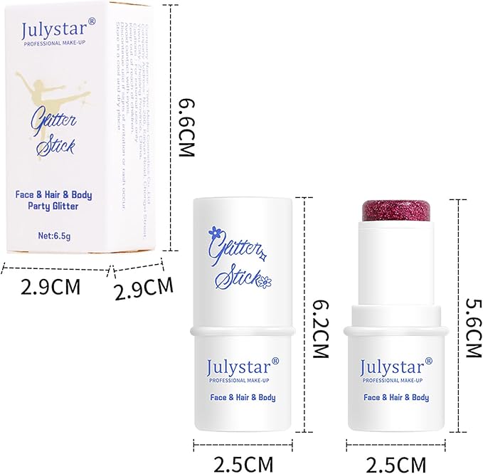 Body Glitter Stick, 4 Colors Mermaid Sequins Glitter Gel for Face and Body, Waterproof Chunky Glitter for Stage Party Club Holographic Glitter Makeup, Blue Face Glitter Gel Eye Glitter