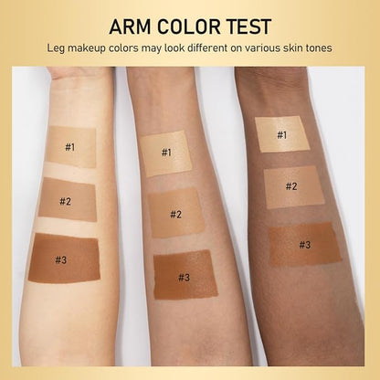MAEPEOR 3 Colors Body Bronzers Waterproof No Transfer Flawless Looking Leg Makeup Light Leg and Body Scar Cover up Makeup/Tattoo Cover Up (30ML,01 Fairest Glow）