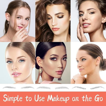 Eyebrow Tattoo Stickers 82 Pairs, 8 Sheets Eyebrow Temporary Tattoo Peel Off Sticker Waterproof 6D Hair-Like False Instant Transfer False Brows Makeup for Women, Girls | Natural Strokes, Shaping