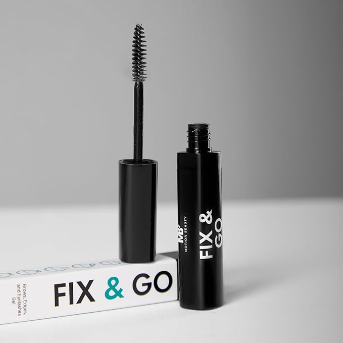 Fix & Go: Clear Waterproof Eyebrow Gel with Brush, Gym-Ready, Workouts & Sports Longwear Definition, Sweat Proof Makeup for Brows, Multiuse for Flyaway Hair and Lashes, 0.14 Fl Oz