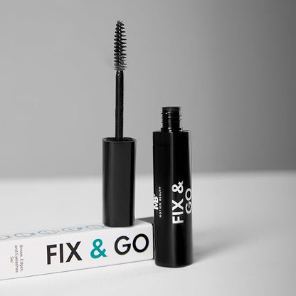 Fix & Go: Clear Waterproof Eyebrow Gel with Brush, Gym-Ready, Workouts & Sports Longwear Definition, Sweat Proof Makeup for Brows, Multiuse for Flyaway Hair and Lashes, 0.14 Fl Oz