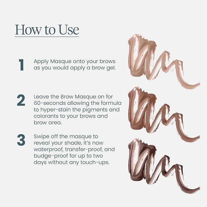 Wonderskin Wonder Blading Brow Stain & Go Masque - Long Lasting Eye Brow Tint, Transfer Proof and Smudge Proof Eyebrow Tint Stain (Brunette)