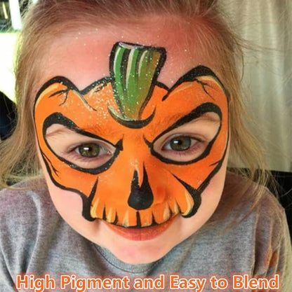Go Ho Orange Face Paint Stick,Water Based Cream Orange Face Body Paint Washable for Halloween Cosplay SFX Tiger Pumpkin Makeup