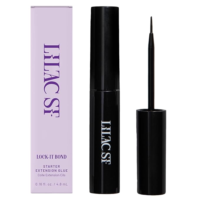 Lilac St - Lock-It-Bond (Black) - Beginner Lash Cluster Glue - Precise Brush Tip Applicator - Strong Hold & Easy Removal - Waterproof - Sensitive Eyes Safe - Cruelty Free, Vegan, Women Founded