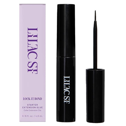Lilac St - Lock-It-Bond (Black) - Beginner Lash Cluster Glue - Precise Brush Tip Applicator - Strong Hold & Easy Removal - Waterproof - Sensitive Eyes Safe - Cruelty Free, Vegan, Women Founded