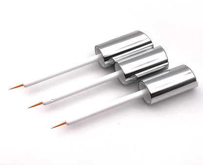 3 pcs 5ml Silver Acrylic Empty Eyelashes Tube Eyeliner Vials Bottle With Wand Applicators for Eyelash/Eyebrow Growth Serum Castor Oil