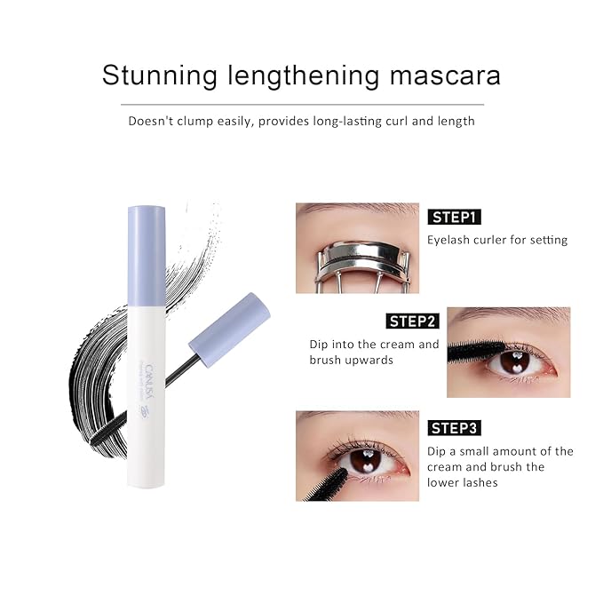 A Set of Quality Eyeliner Eyebrow pencil and Eyelash Mascara, Long-lasting Makeup Waterproof Flawless Cosmetic (A SET, one size)
