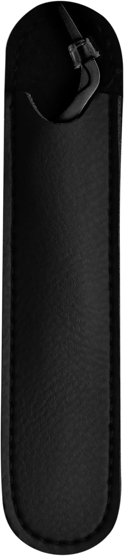 Eyelash Applicator Tool in Leather Case -Best Lash Cluster Applicator-with Stainless Steel Curved Design Lash Applicator Use for Wisps Lashes(Nude) (Black)