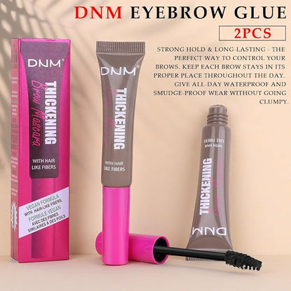 Tinted Thickening Brow Mascara,Brow Fast Sculpt,Waterproof, Transfer-proof, Brush to Fill in Eyebrows and Cover Gray Hairs - Cruelty Free - Light Medium Brown (2pcs 01 Taupe)