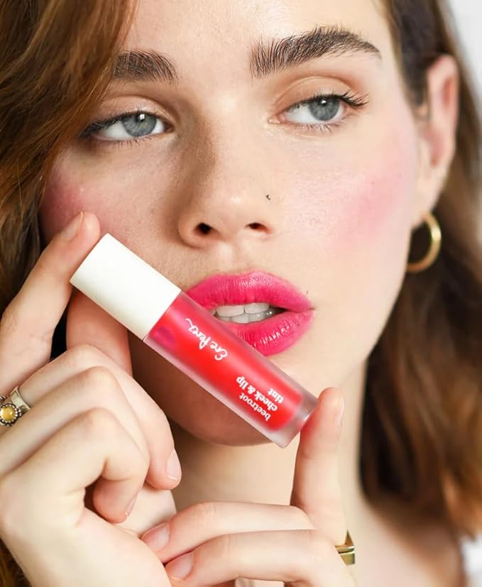 Ere Perez - Avocado Waterproof Brown Mascara + Beetroot Cheek + Lip Tint in Fun (Pink) BUNDLE | Vegan, Cruelty-Free, Clean Beauty