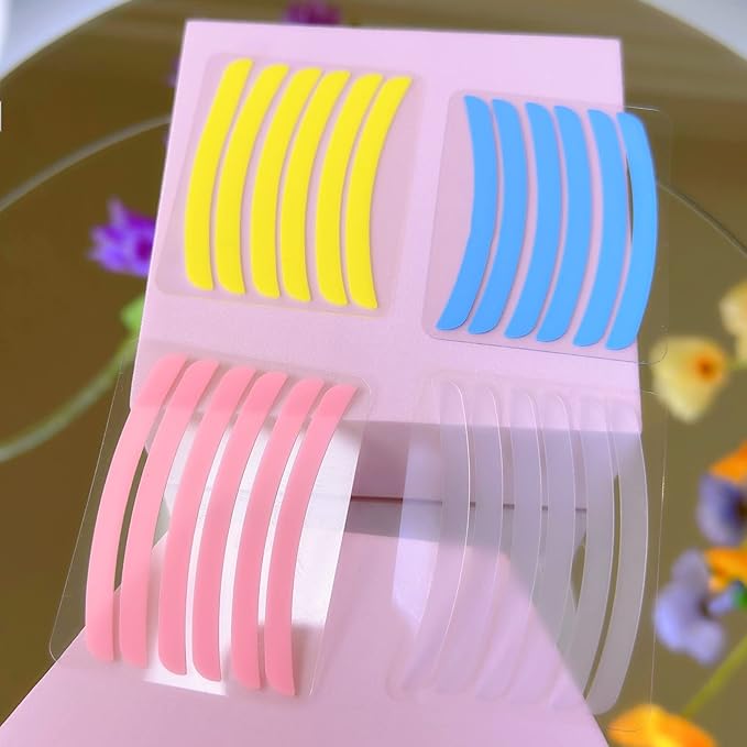 Silicone Ribbon Lash Lift Ribbons Reusable Eyelash Perm Stripe Cover Lami-Lamination eyelash Lifting Compensator 12 pairs Tapes Set Eyelashes On the Lash Perm Shield Rod firmly Neon Colors