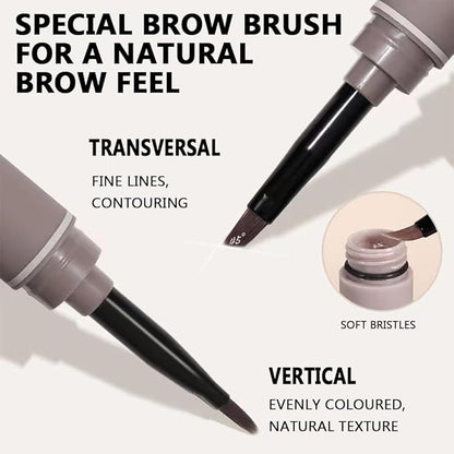 2 Different Eyebrow Cream,Eyebrow Pencil, with Eyebrow Brushes, Eye Makeup Long Lasting Waterproof and Smudgeproof Natural Looking Brows(Brown)