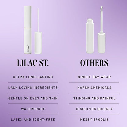 Lilac St - Eternal Bond (Clear) - Lash Cluster Glue - Quick Dry Formula - Mini Mascara Wand Applicator - Strong & Flexible Hold - Waterproof - Sensitive Eyes Safe - Cruelty Free, Vegan, Women Founded