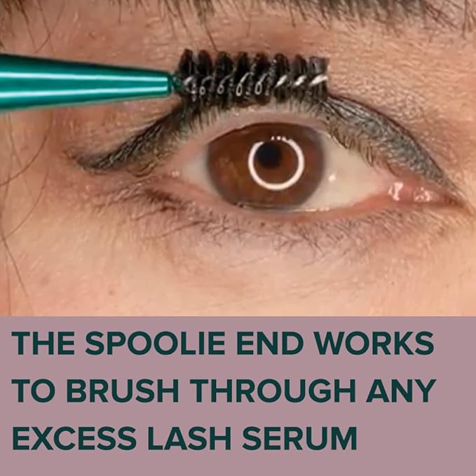 We Love Eyes - Lashfull Thinking® Dab n Spoolie™ brush - for use with lash serum, precise application to the lash follicles, no mess, avoid serum side effects