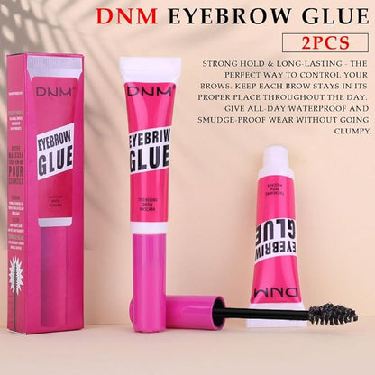 Tinted Thickening Brow Glue, Clear Mascara, Eyebrow Gel, Clear Brow Gel – Brow Fast Sculpt, Waterproof & Transfer-proof – Brush to Fill in Eyebrows, Cover Gray Hairs – Cruelty-Free