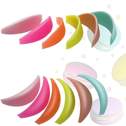 Lash Lift Shields No glue Eyelash Lifting Shield Wider Lash Lift Pads Rainbow Lami Lamination Roller LM Curler Pad Soft Eyelash Perm Rod 6 Size Air Bubble Silicone Light Weight Guard Natural Lifting