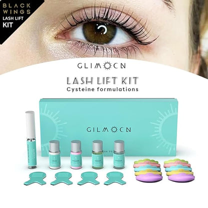 Glimocn Lash Lift Kit Eyelash Curl Cysteine Fast Perm Extension Lamination Setting Lotion Cream Eyelash Serum Gel Glue Rods Pads Tools Salon Eyeliner