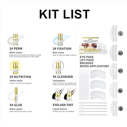 Lash Lift Kit Professional 6 IN 1, [2024 UPGRADED] DIY at Home Lash Lift Kit with Detailed Instructions Easy for Beginner, Eyelash Perm Kit, Eyelash Lift Kit