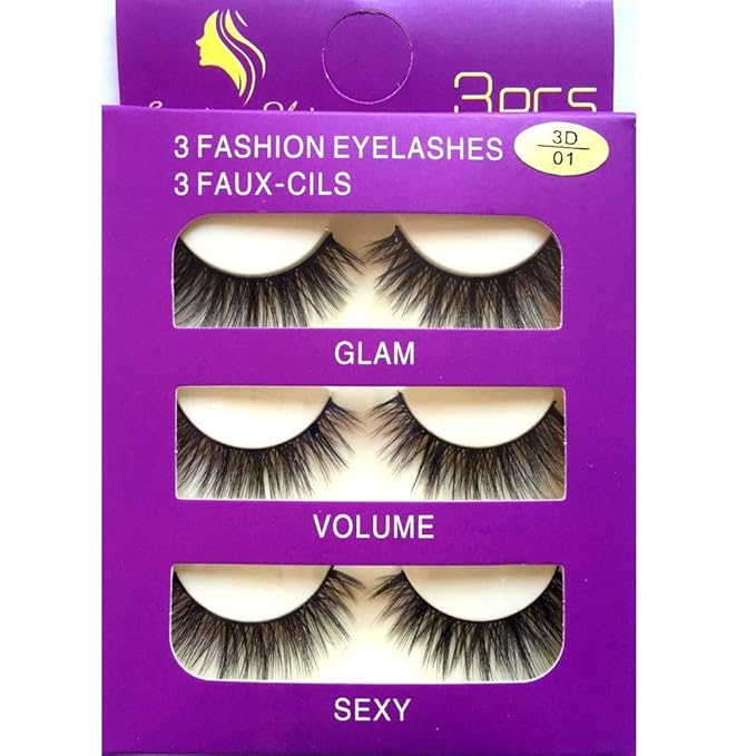 Imported Korea Fiber Faux Mink False Eye lashes Handmade Reusable Long Cross Volume Dramatic Lashes Natural Look Makeup Thick Black Fake EyeLashes
