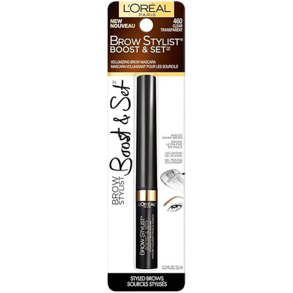 L'Oreal Paris Cosmetics Brow Stylist Boost and Set Brow Mascara, Clear, 0.1 Fluid Ounce