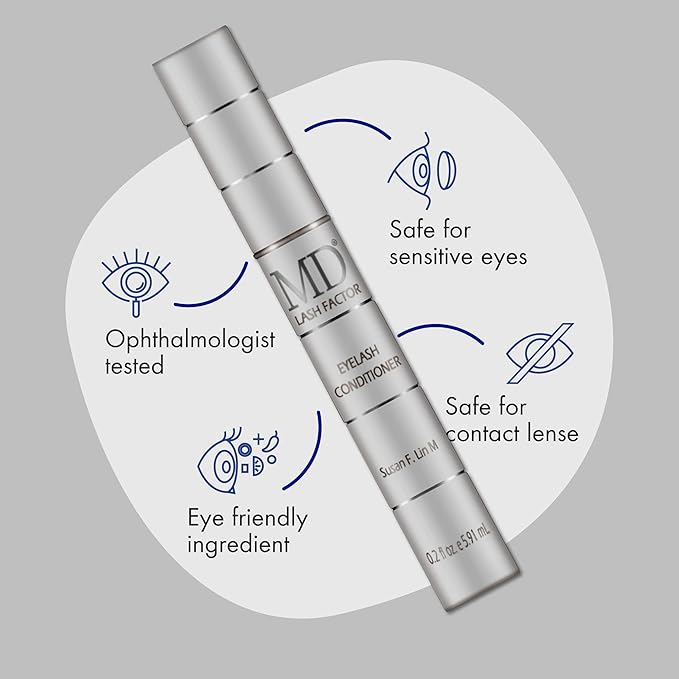 Lash Factor Eyelash Growth Serum| Enhances Your Natural Lashes For A Fuller, Longer & Denser Look | Eyelashs Enhancer for Women | 0.2 Fl Oz - 6 Month Supply