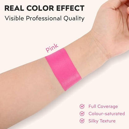 Pink Face Paint, Cream-based Body Paint Stick【Larger Capacity】【High Pigment】【Long Lasting】Professional Paint Makeup Product For Halloween/Masquerade/Cosplay/Movie Makeup, 1.06 Oz/30g