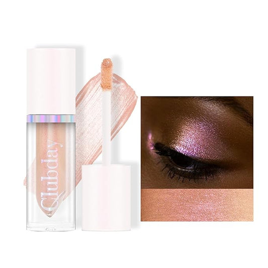 Liquid Glitter Eyeshadow, Metallic Glitter Shimmer Eye Looks Waterproof Long Lasting Quick-Drying Sparkling Eye Shadow Makeup Chameleon 02#