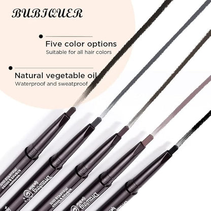 Eyebrow Pencil, Waterproof Eyebrow Makeup with Soft Spoolie Brush, Long Lasting UltraFine Triangle Shaped Pencil, Creates Perfect Natural Eyebrows (Gray)