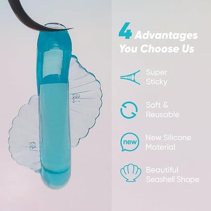 Lash Lift Pads Silicone Eyelash Lift Pads Super Sticky Soft Perfect with Lash Lift Balm Glue Reusable Lash Lifting Pads (Blue)