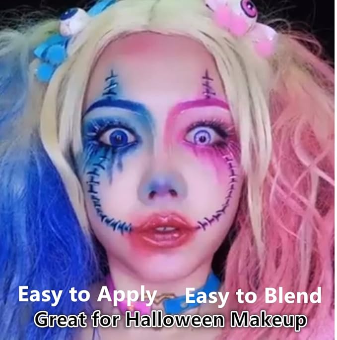 Go Ho Hot Pink Face Paint Stick(0.85oz),Water Based Cream Pink Body Paint Washable,Liquid Concealer,Covers Oil-Free,Halloween Cosplay SFX Foundation Makeup