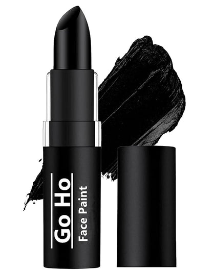 Go Ho Makeup Clown Black Cream-Blendable Stick - Face Body Paint for Professional SFX, Cosplay Costume - Safe Facepaint, Nose & Lip Smacking, Eye Black for Football, Sports, Halloween